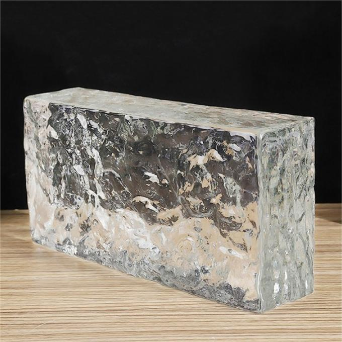 Customized Wall Partition Multi Color Crystal Transparent Glass Brick Textured Hot Melt