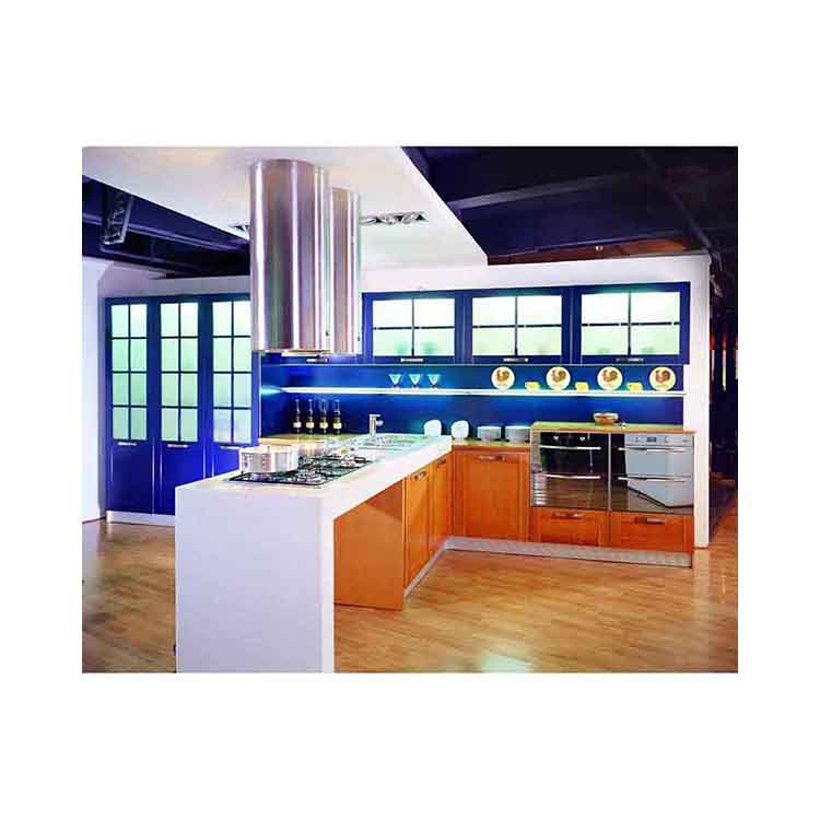 2024 Custom Pine Prefabricated Furniture Supplier Base Modern Island Designs White Solid Wood Shaker Kitchen Cabinet