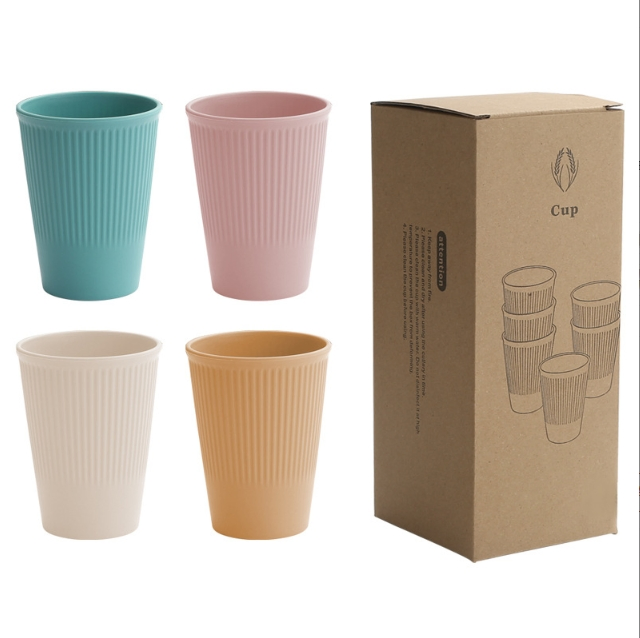 PP Ribbed Cup, Creative Color Drinking Cup, Rinsing and Tooth Brushing Cup