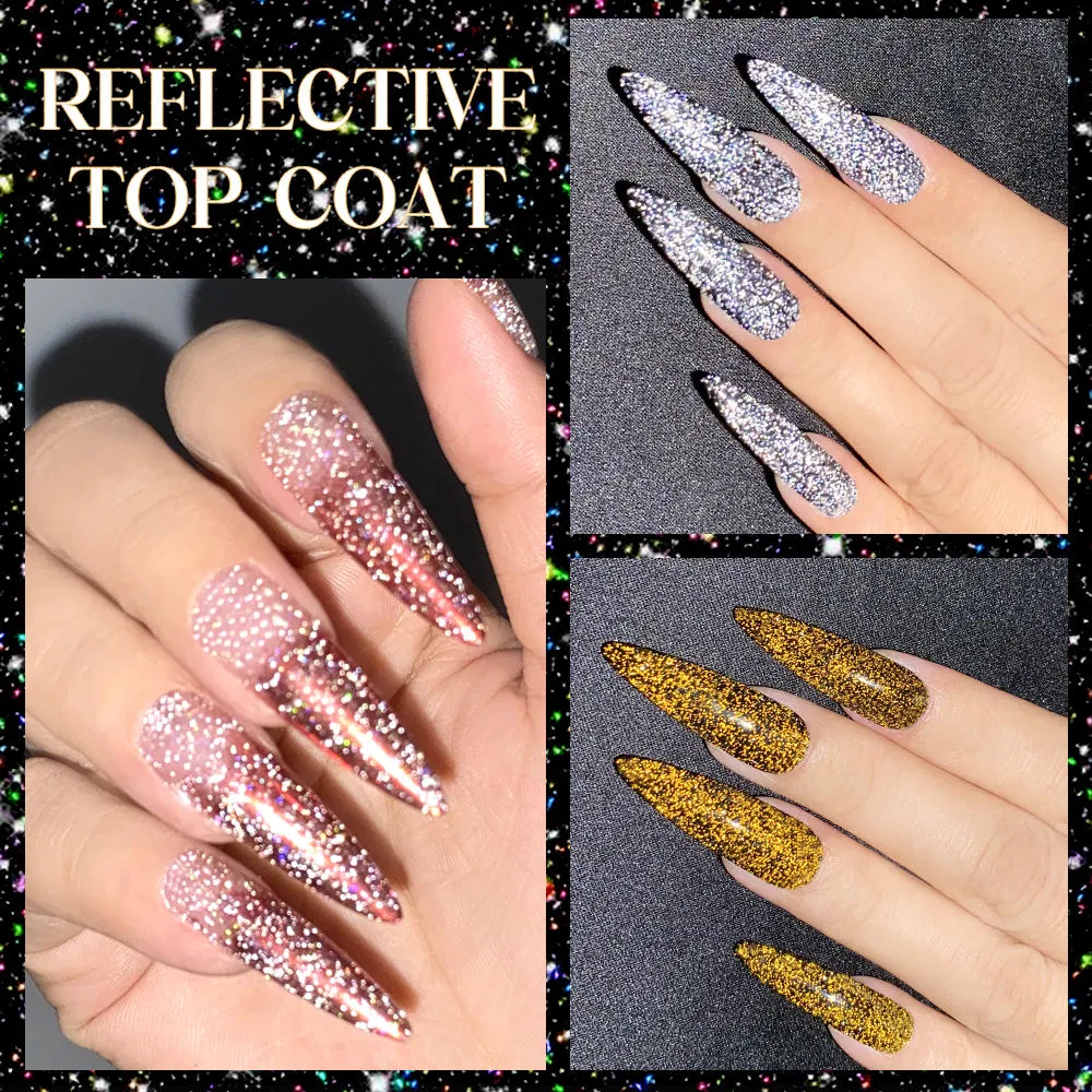 Kerui Diamond Disco No Wipe Glitter Shimmer Top Coat UV Gel Polish