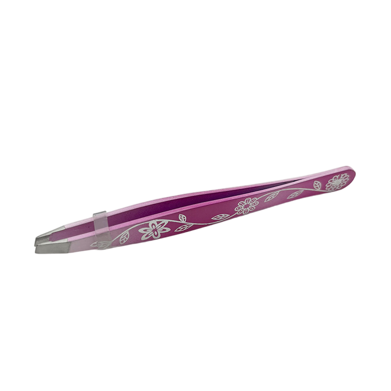 Newly Style Beauty Tweezer Customized Stainless Steel Squared Eyebrow Tweezer