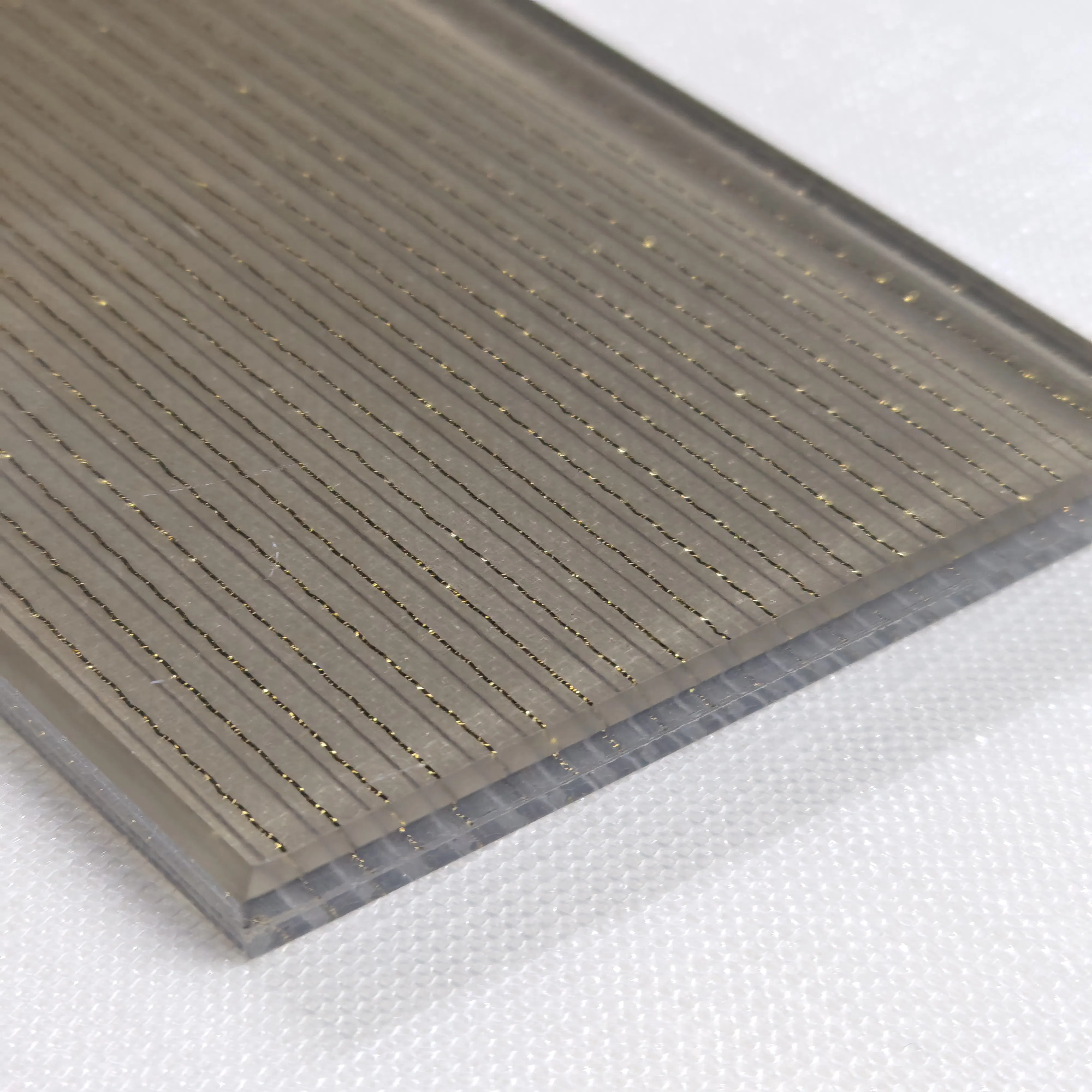 Elegant Laminated Glass Panels for Enhanced Safety with Fabric