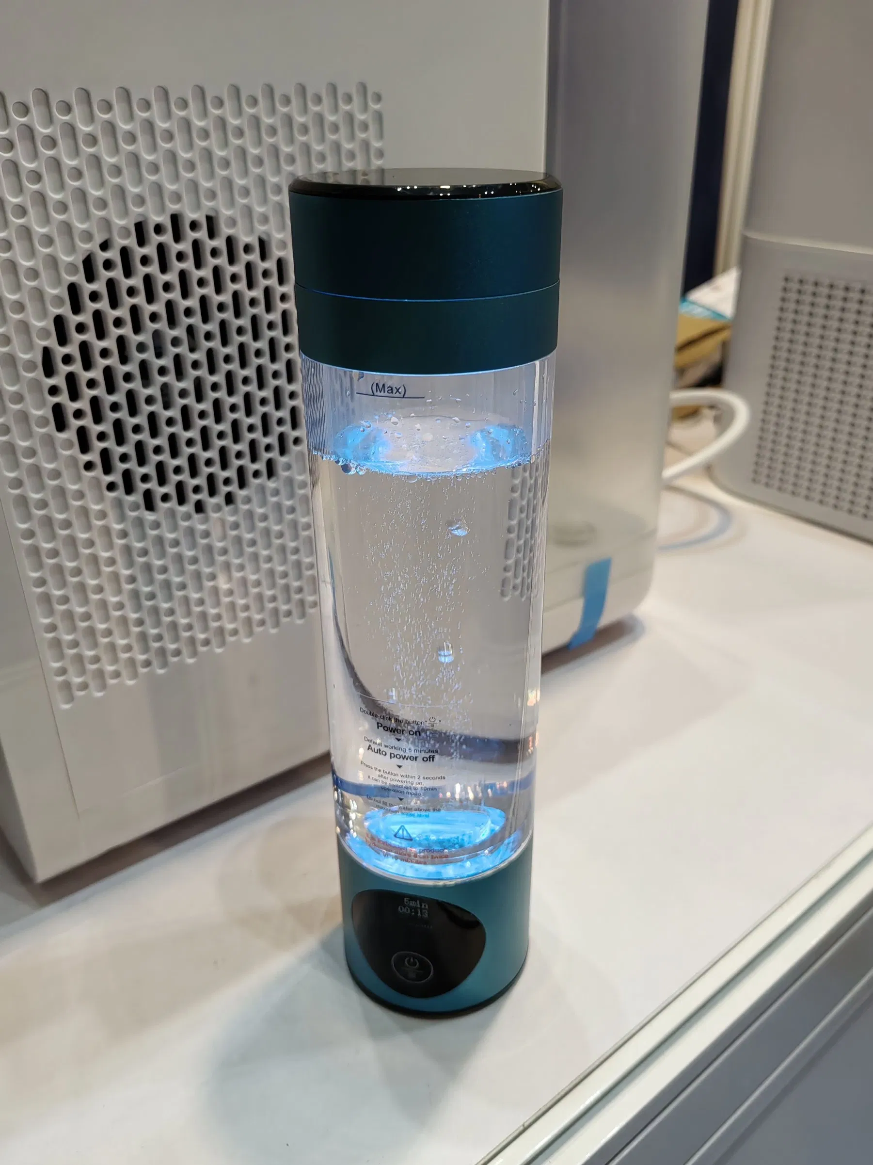 Custom Logo Portable 280ml Rechargeable Hydrogen-Rich Plastic Water Bottle Hydrogen Ionizer Generator for Gifts