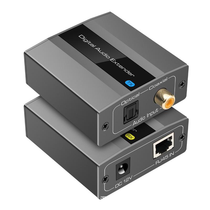 Конвертер оптического аудио в коаксиальный по Ethernet до 500 м