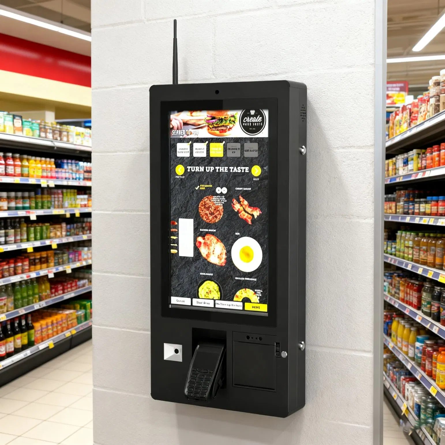 Self-Service Payment Kiosk with 21.5-Inch Digital Menu Display