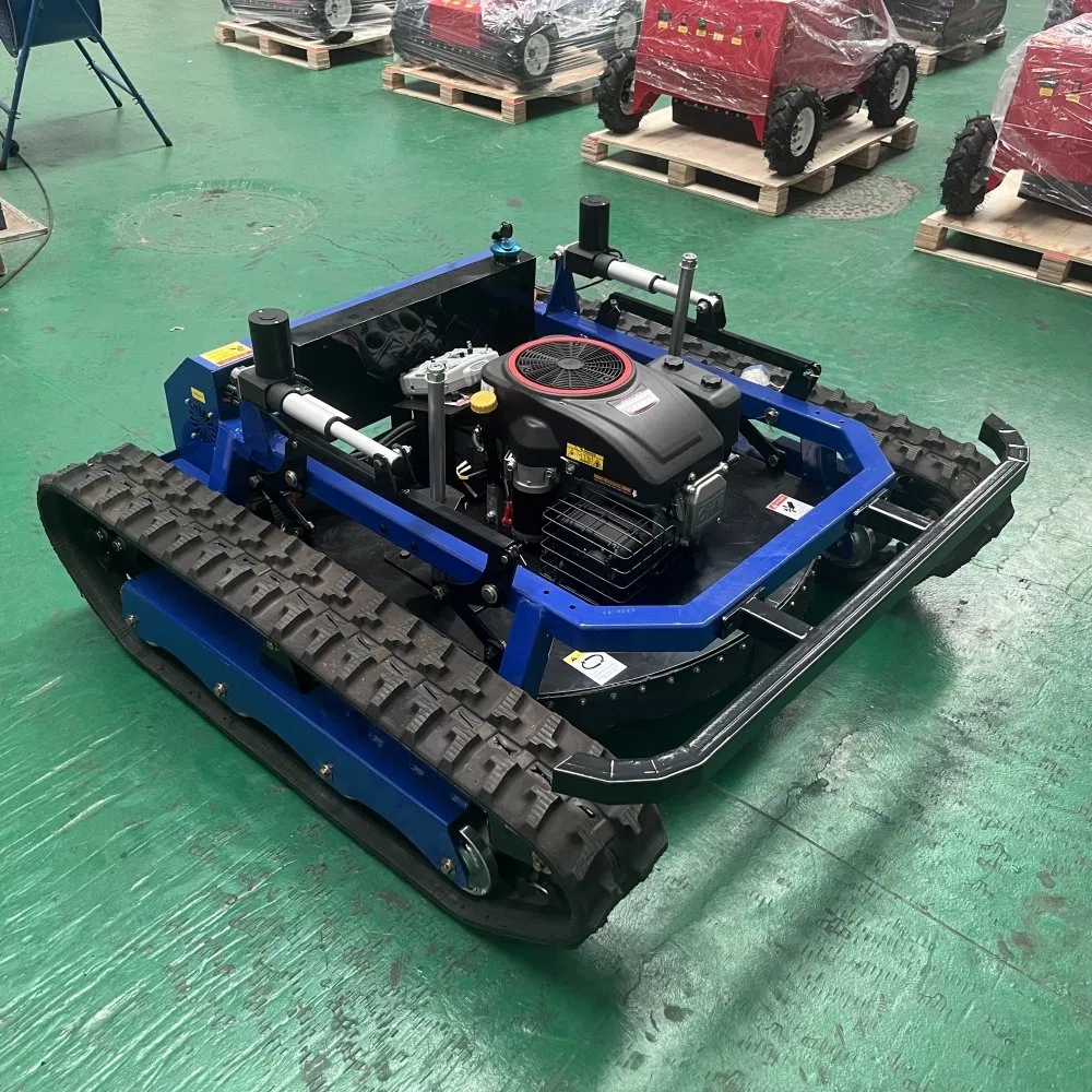 Профессиональная беспроводная газонокосилка на гусеницах с пультом ДУ