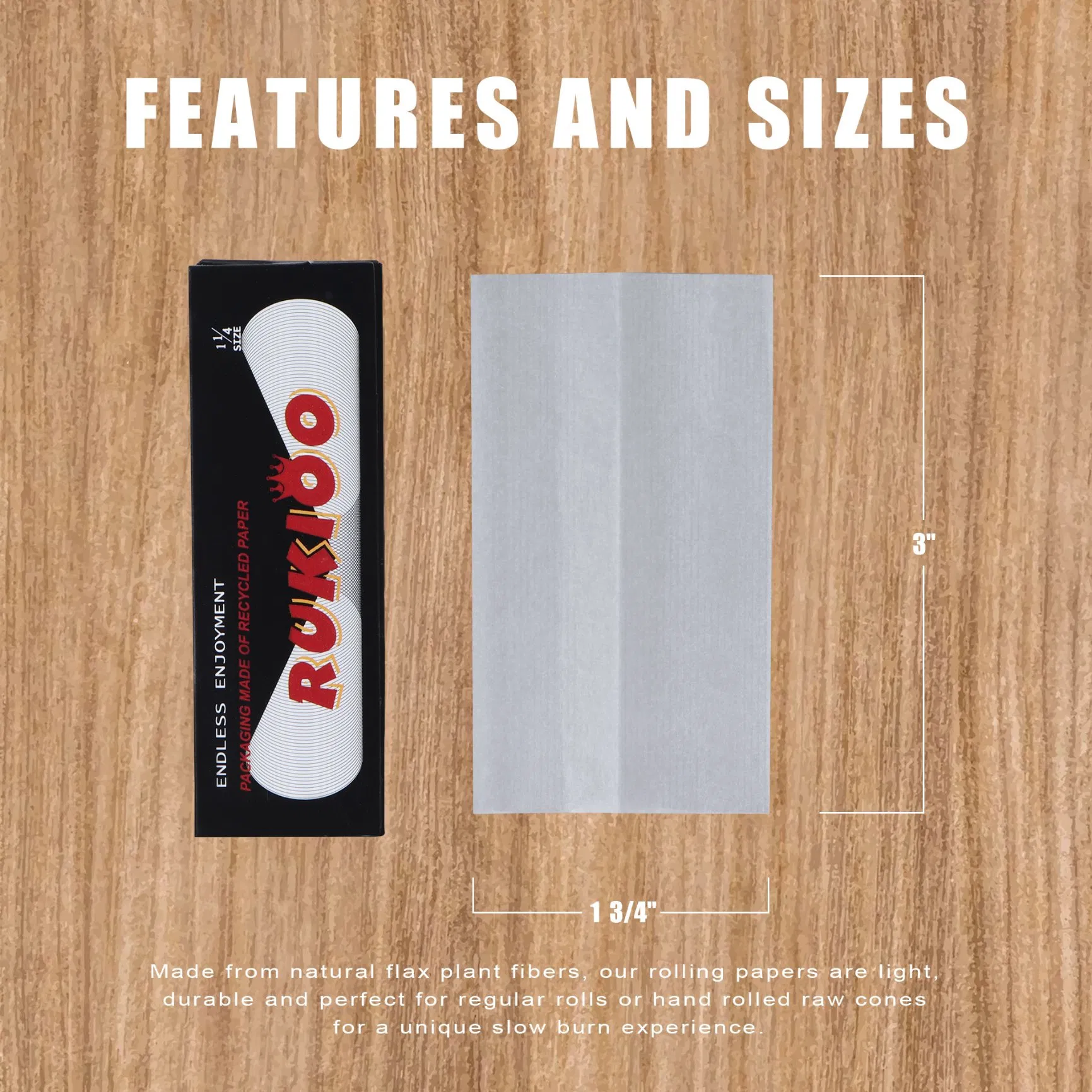 Custom Emp Raw King Size Filter Tips Slim Smoking Rolling Papers