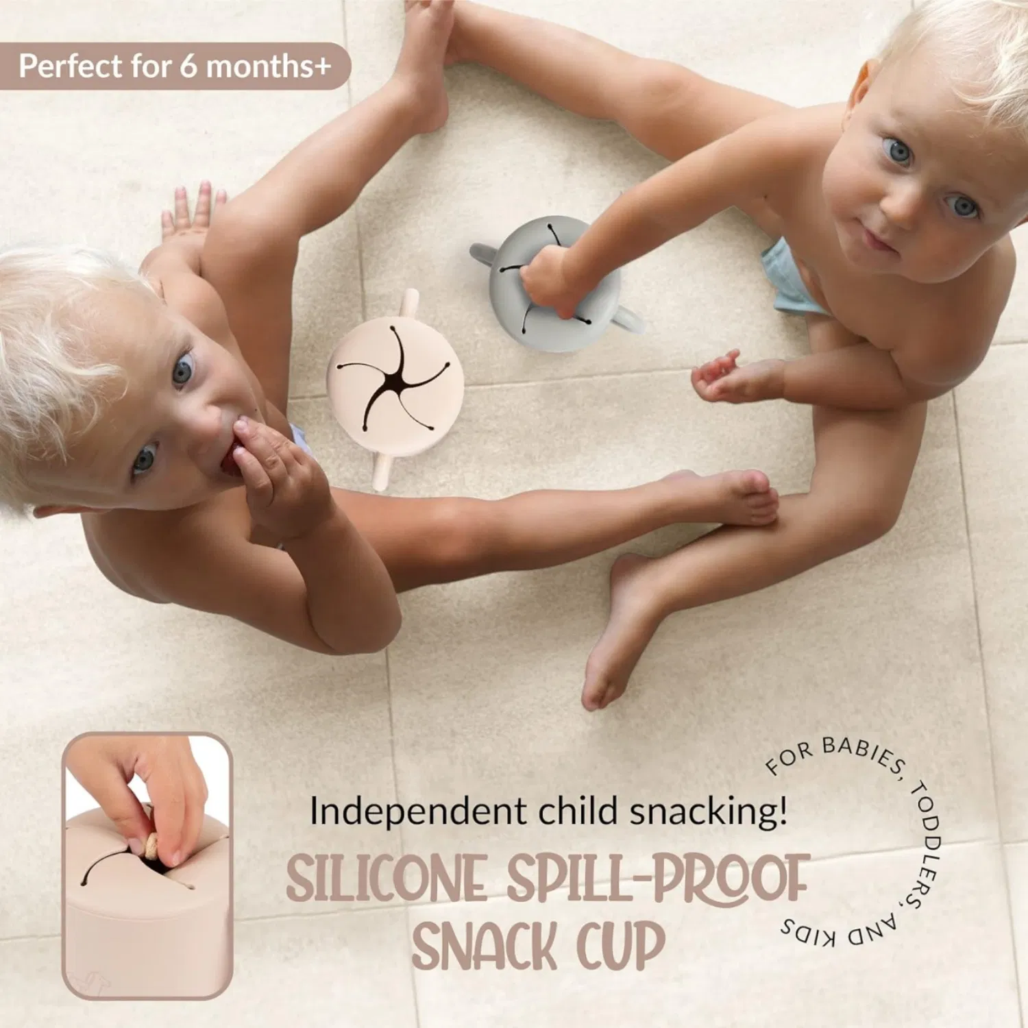 No Spill Silicone Snack Cup for Toddlers