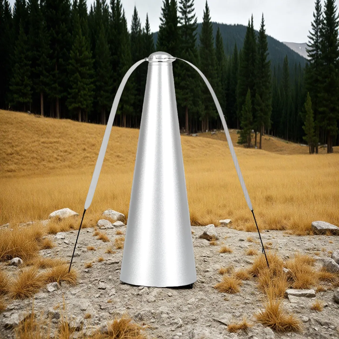 Dual Power Indoor Outdoor Fan with Eco-Friendly Fly Repellent