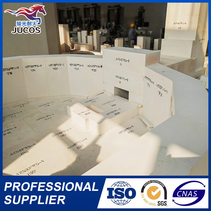 Manufacturer Supply Corundum Fused Cast Block Zirconium Corundum Brick Azs Bricks