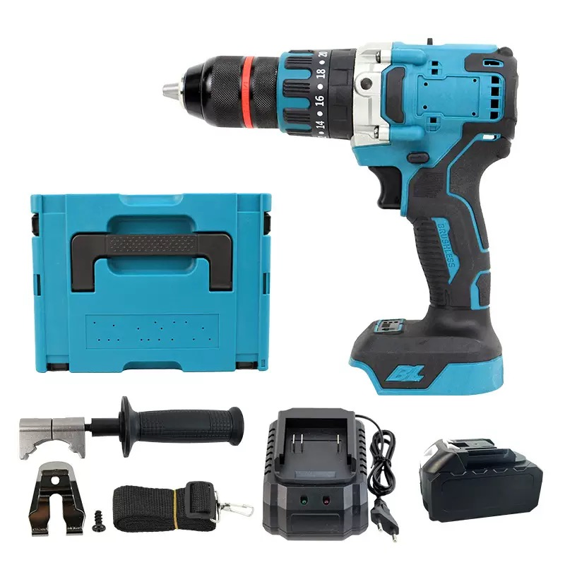 Аккумуляторный ударный шуруповерт 21В, набор