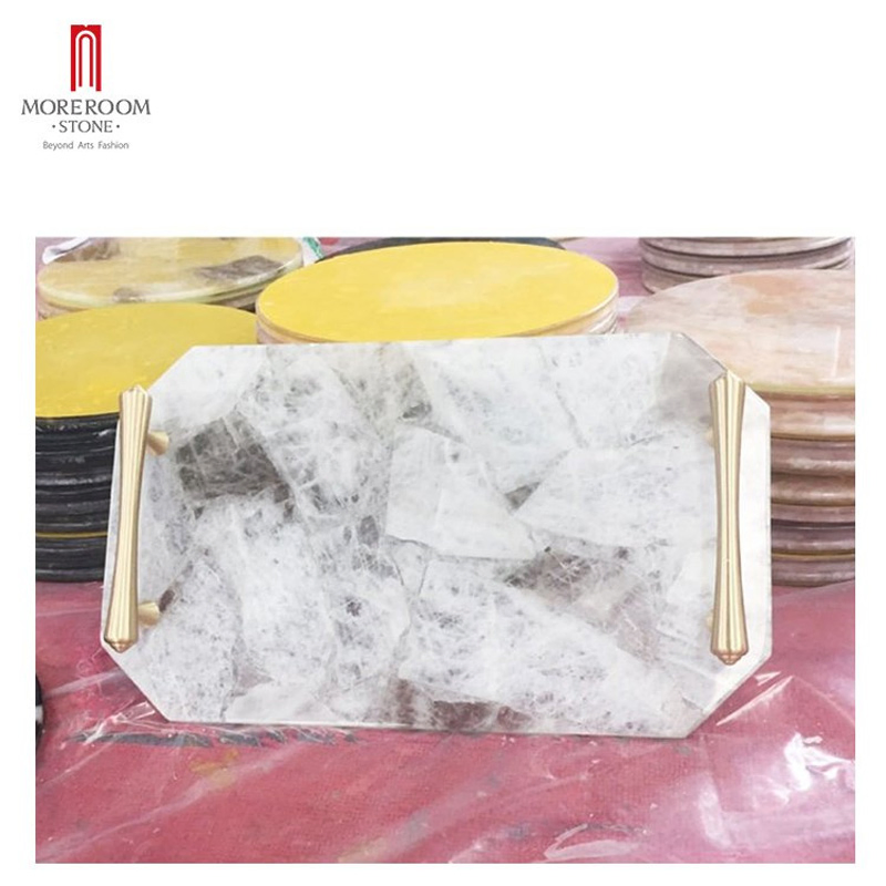 Purple Agate Tray Cheese Board and Knife Set