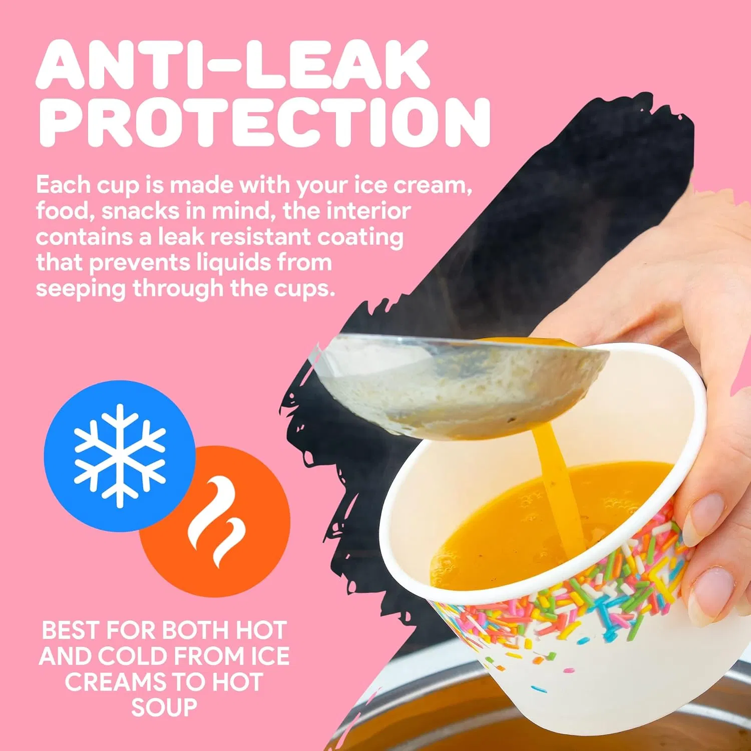 Eco-Friendly 8 Oz Paper Dessert Cups for Hot and Cold Treats