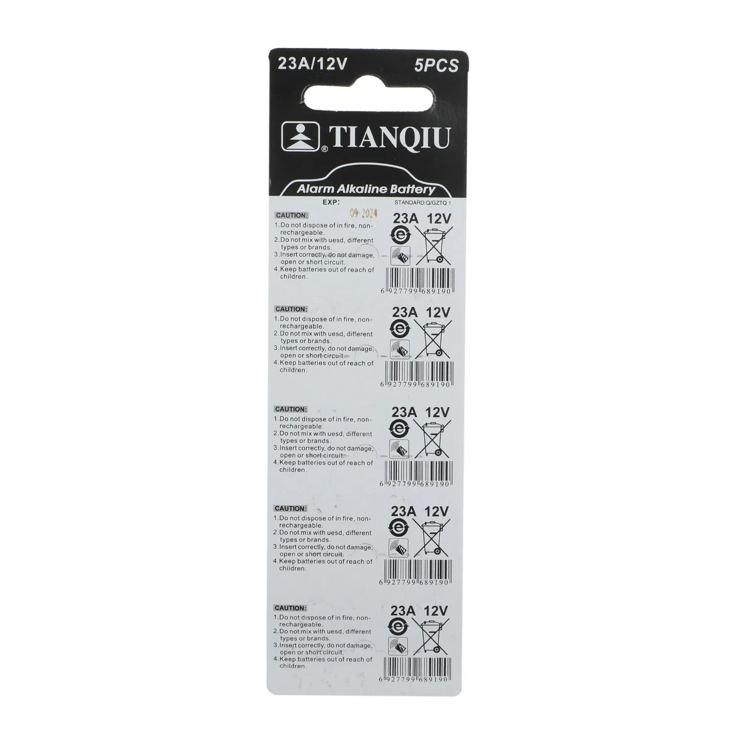 Батарейка щелочная 27A 12V Tianqiu