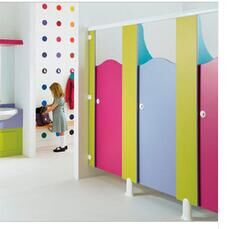 Safe and Cute Waterproof Toilet Cubicle for Kindergarten