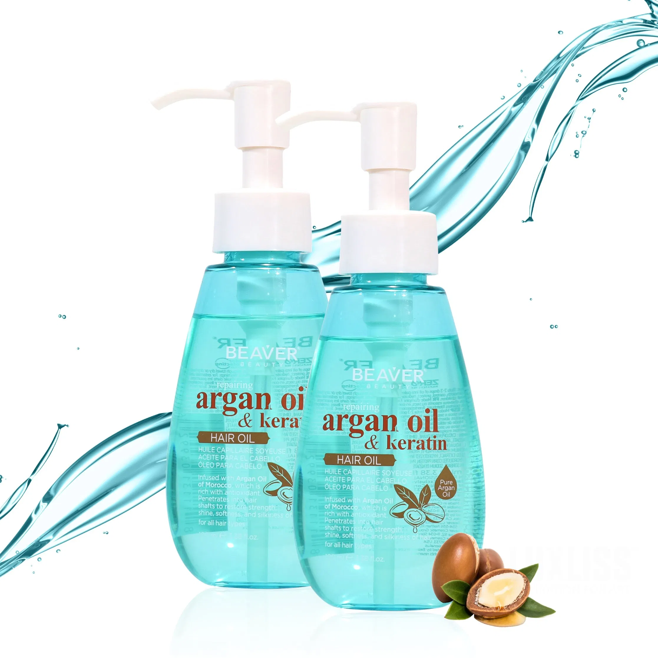 Beaver Wholesale Keratin Hair Treatment Natural Moroccan Argan Oil Best Hair Oil