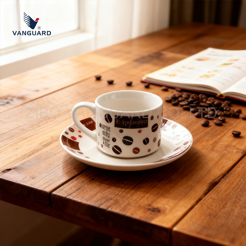 Фарфоровая чашка для эспрессо с блюдцем, 90 мл