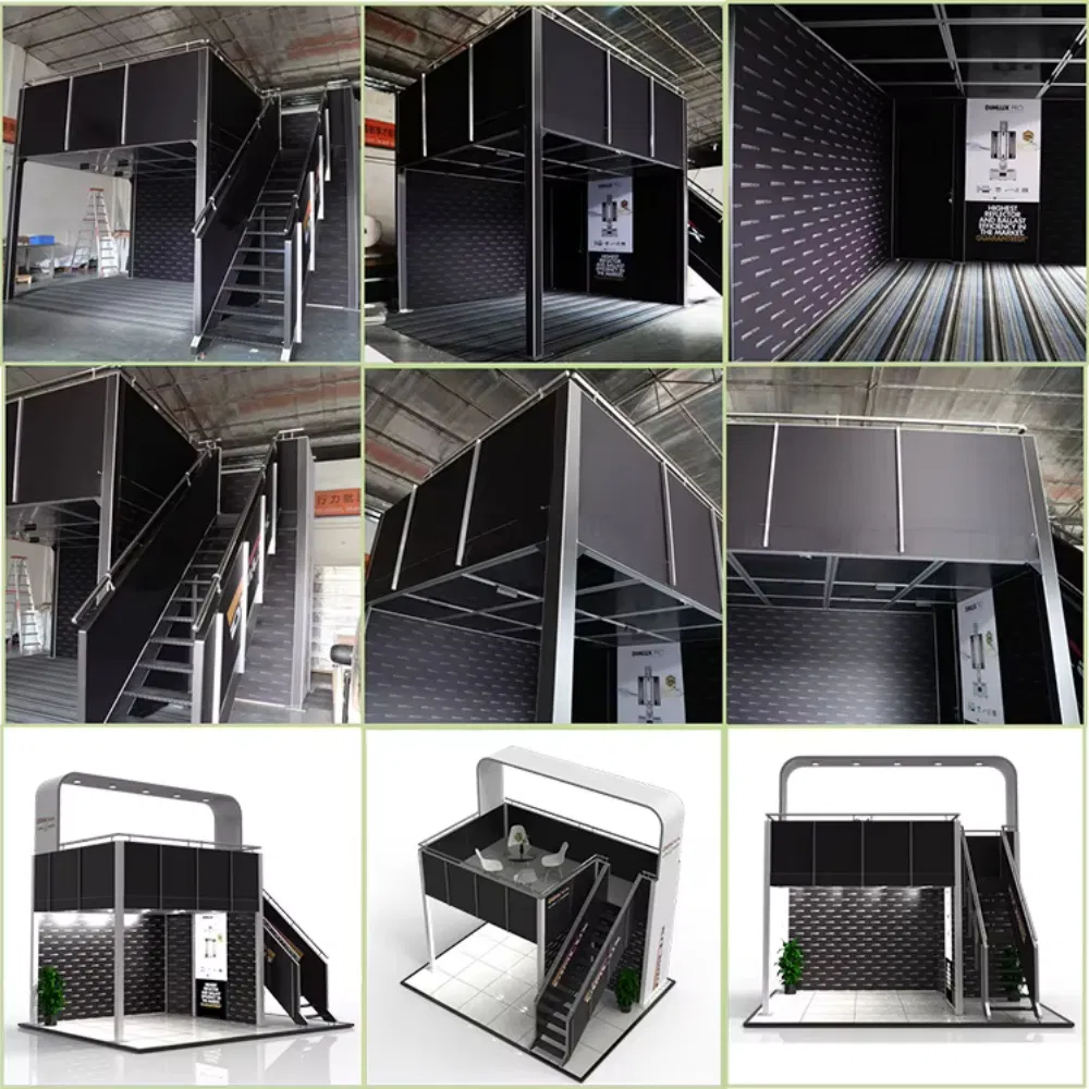 Heavy Duty Double Deck Two Storey Booth System Easy Cafe 2 with Lounge Booths for Trade Show and Exhibition Fair