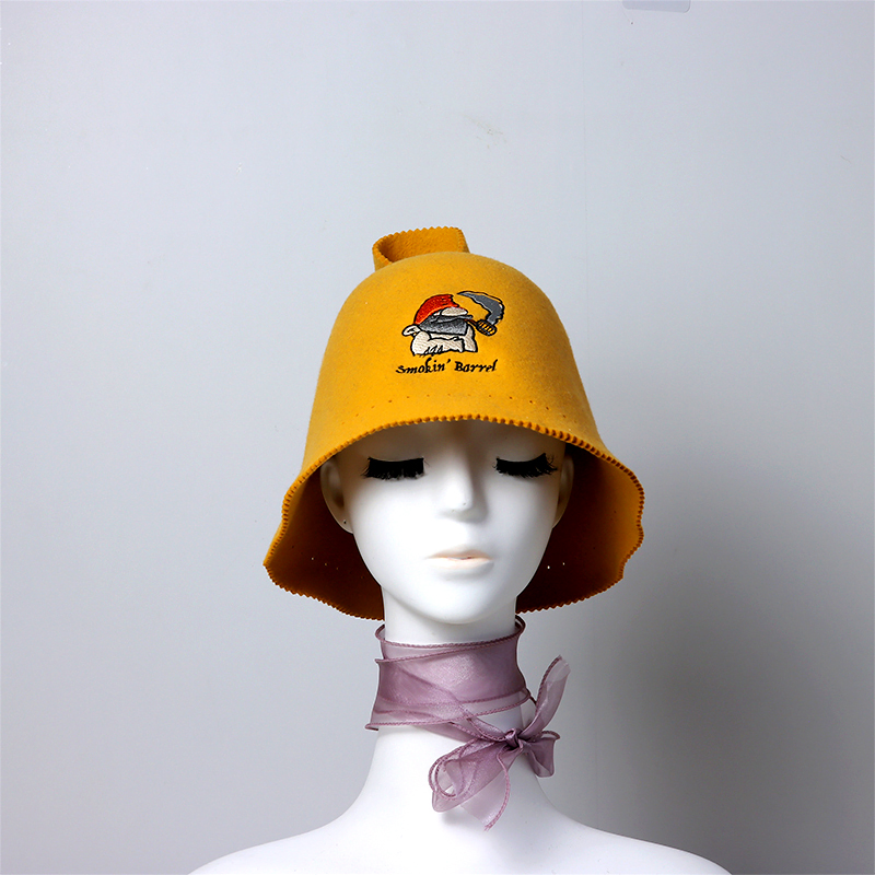 Factory-Exclusive Wool Sauna Headgear with Enhanced Heat Retention