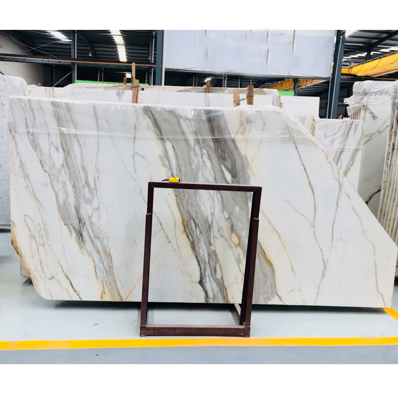 Italian Snow White Marble Countertop Calacatta Gold Big Slabs