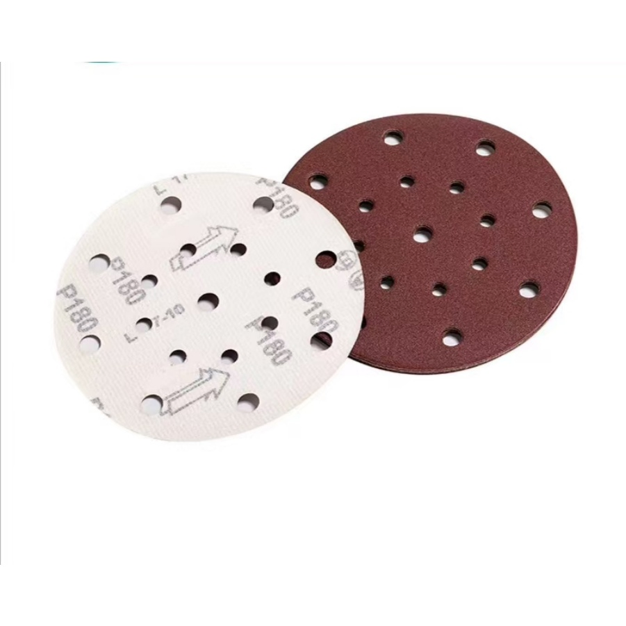 Hook and Loop Grinding Disc Polishing Sanding Paper Aluminum Oxide Red Sandpaper Abrasive Sand Paper