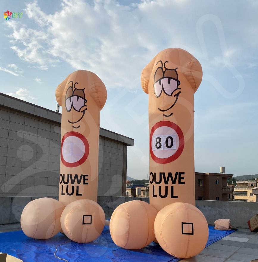 Hot Sale Inflatable Holland Cartoons with Number Shields