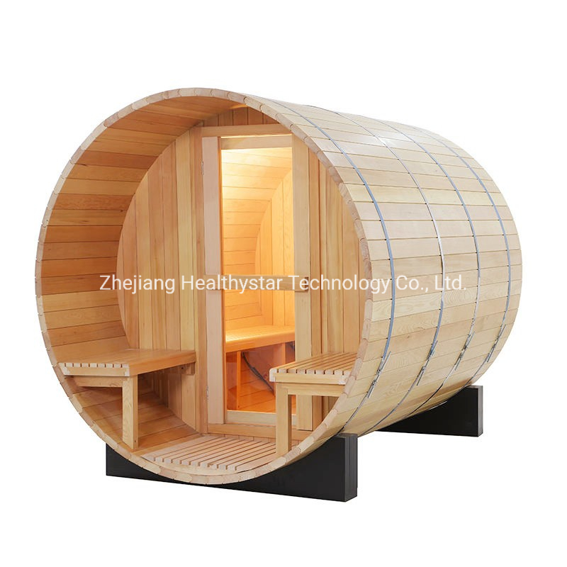 Outside OEM Wood Barrel Sauna 6000W with Electric Stove