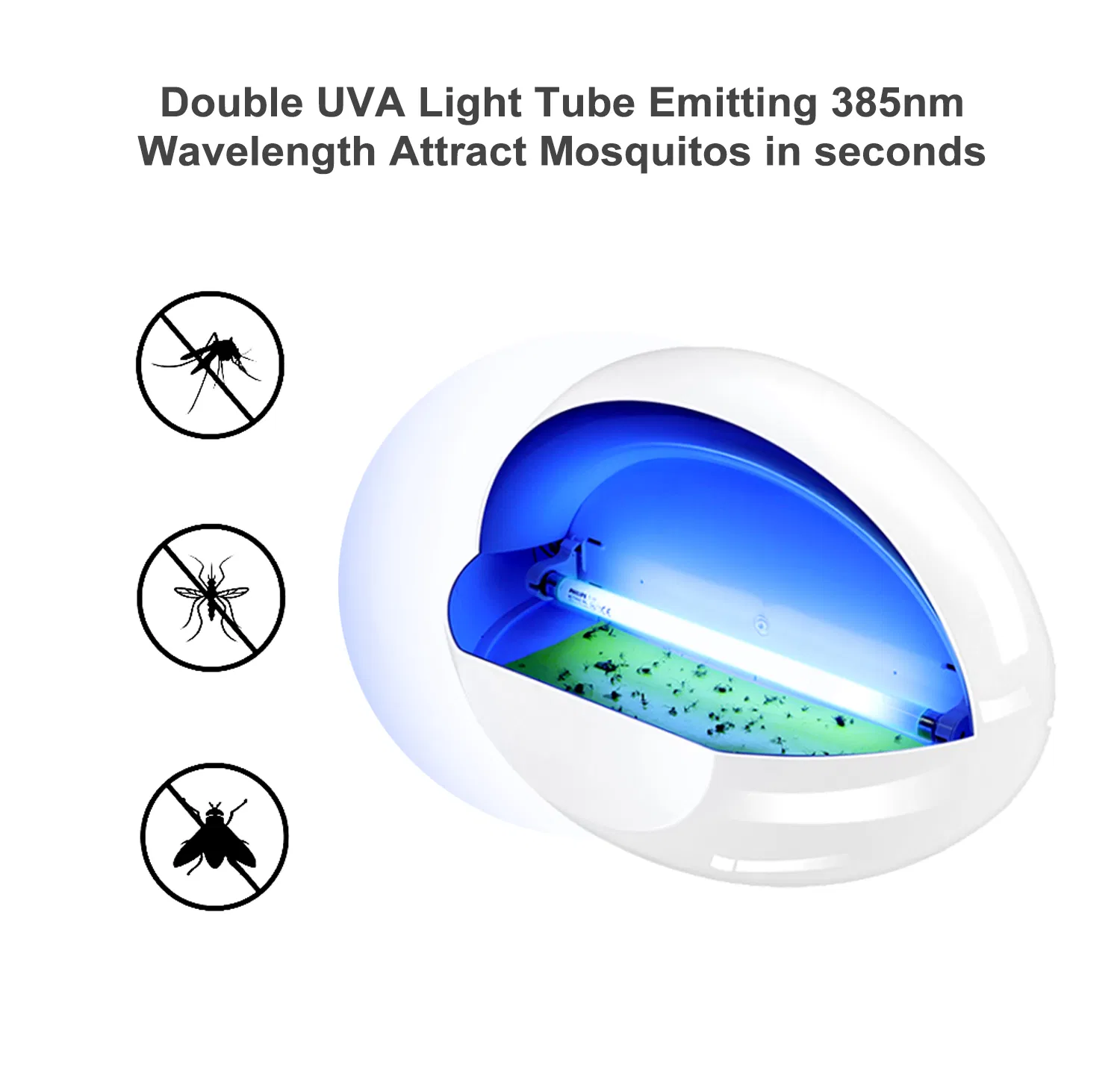 Sticky Trap Mosquito Killer Lamp with UV LED Pests Trap