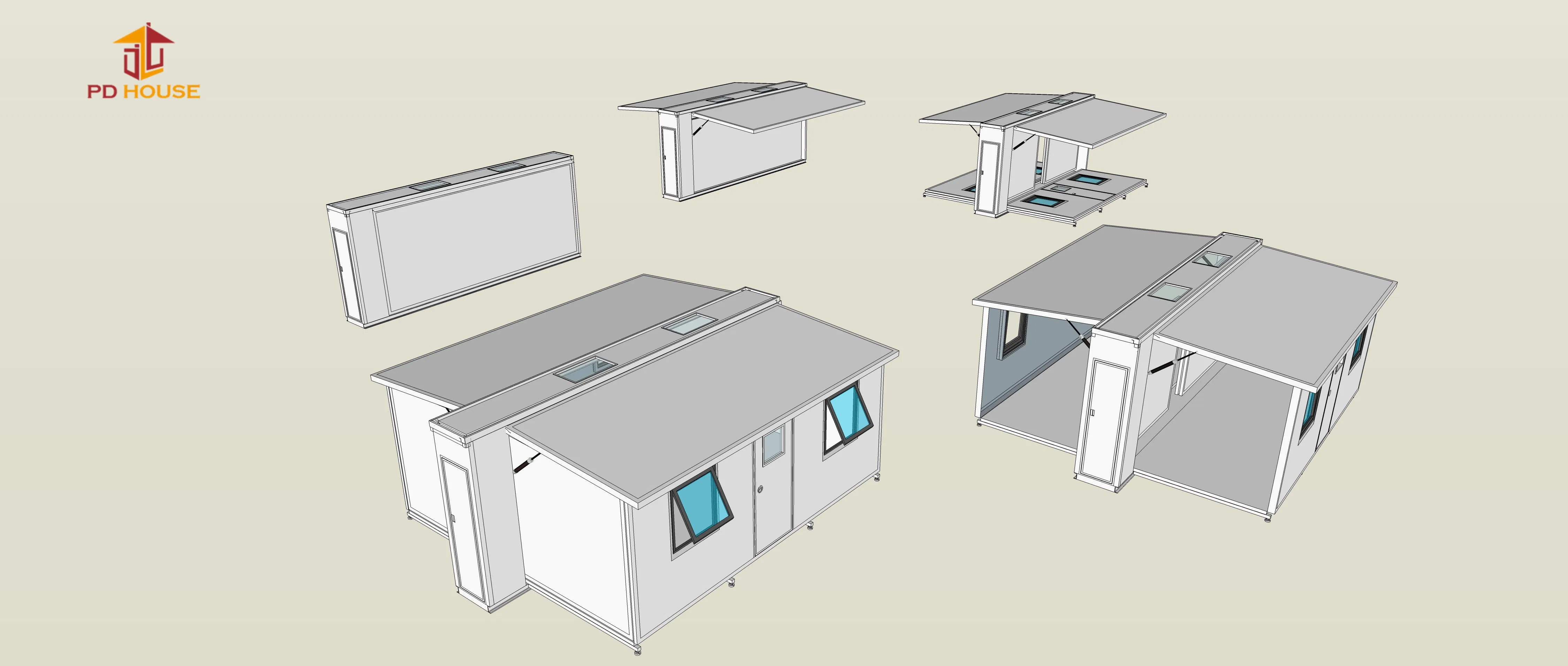 40FT/40 FT Cheap Expandable Prefab Container House Apartment Design