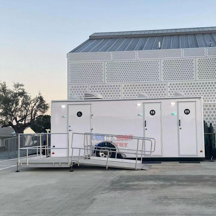 Hot Sale Luxury Ada Restroom Trailer Mobile Toilet Portable Bathroom Trailer