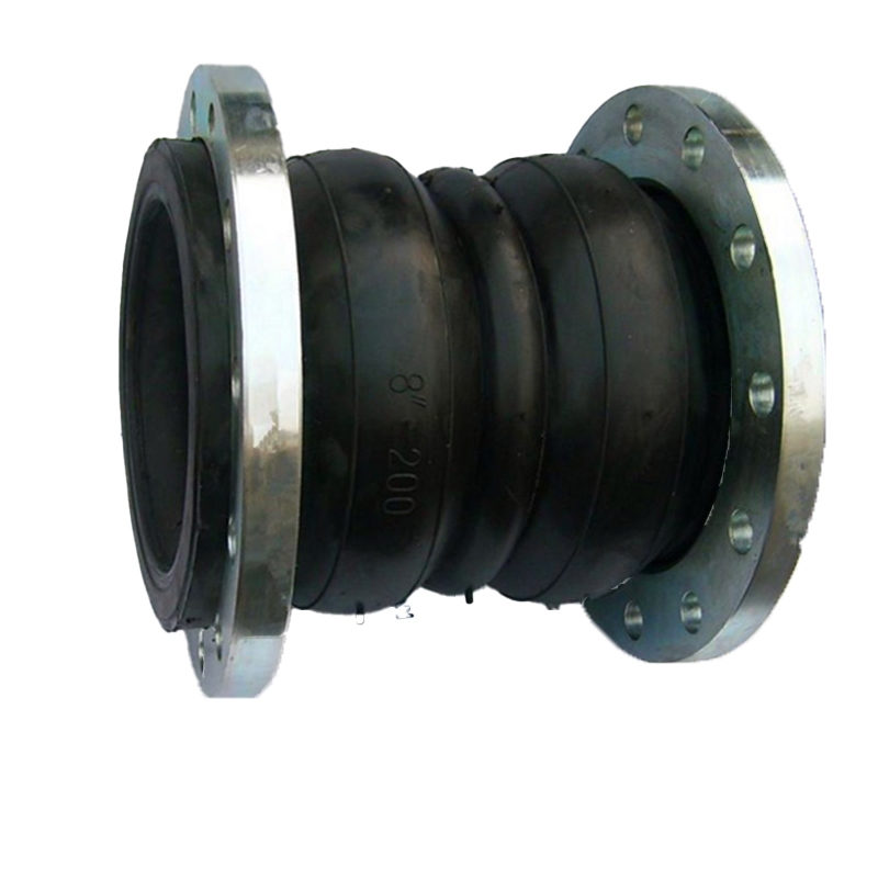 Union Type EPDM Pn16 Flexible Rubber Expansion Pipe Joint Stainless Steel Flange Double Ball Rubber Joint