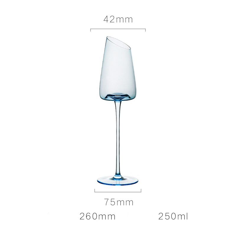 Crystal Wholesale Blue Wine Glasses Champagne Flutes
