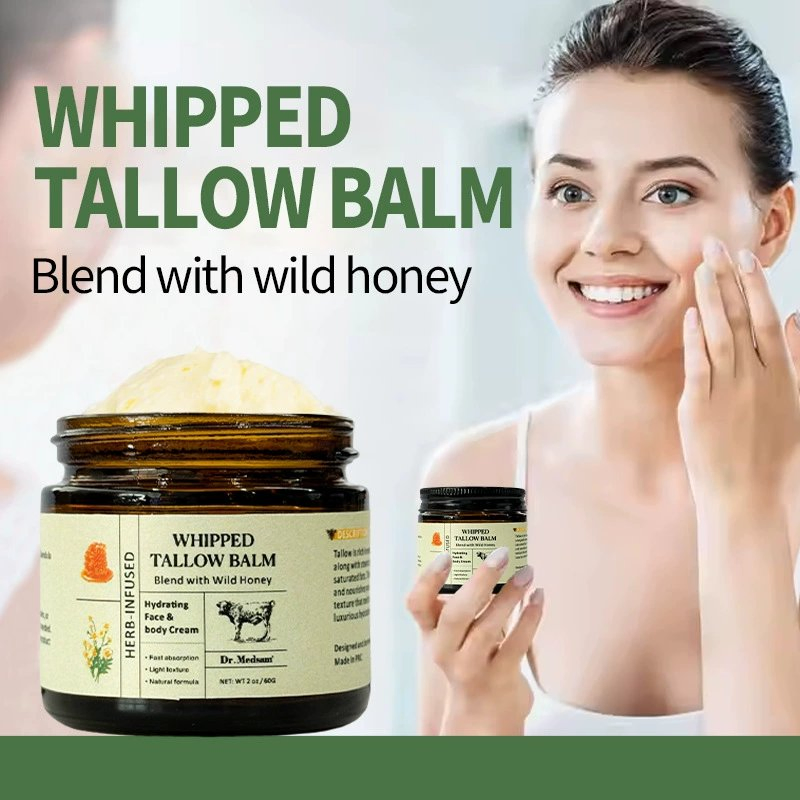 100% Raw Beeswax Balm Beef Honey Tallow Face Cream