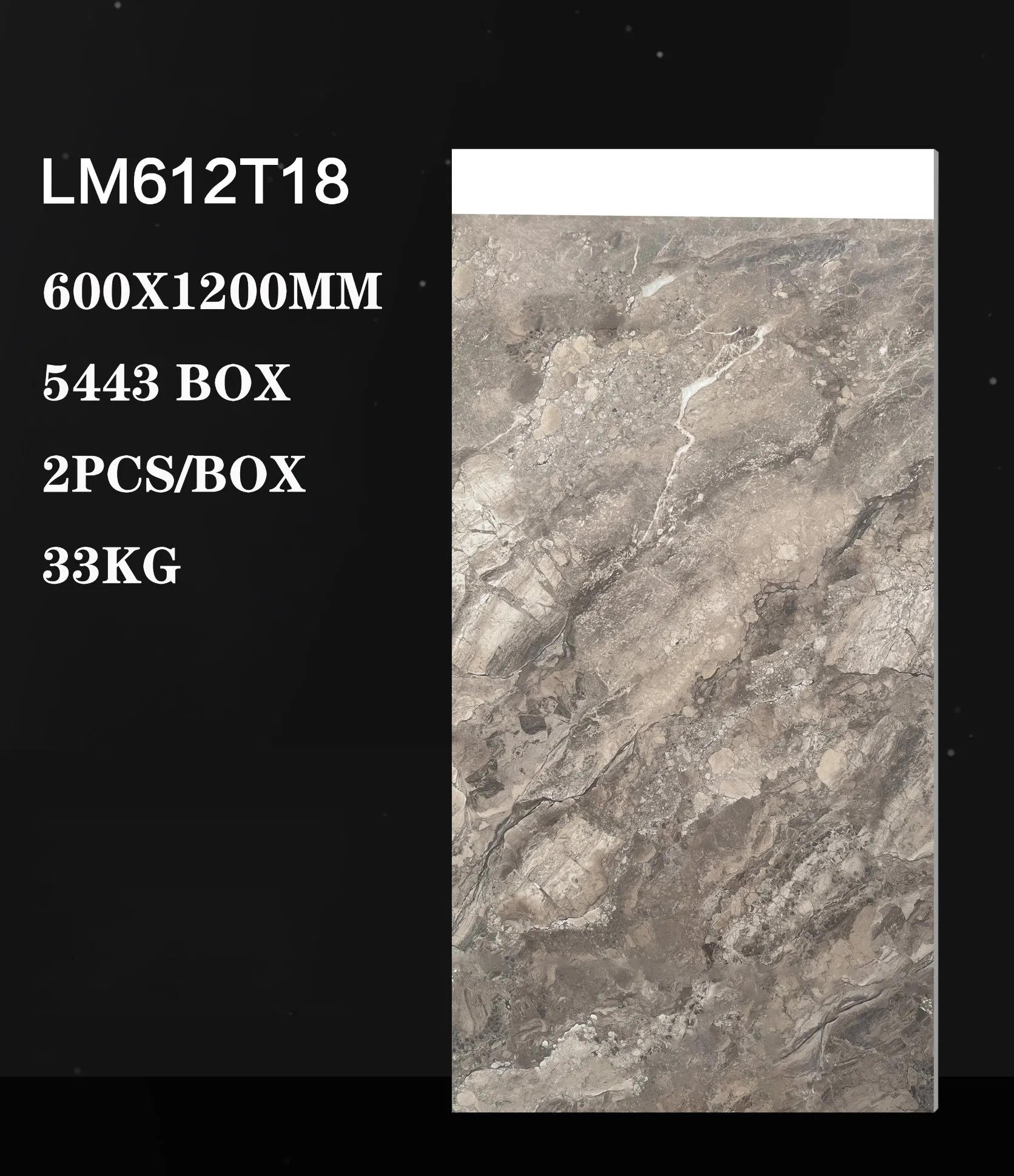 Полированная керамогранитная плитка 600x1200 мм