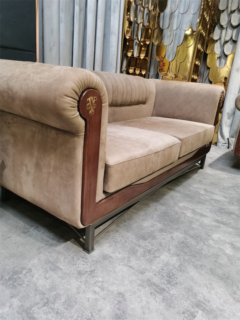 Диван деревянный 3-местный тканевый модульный для гостиной