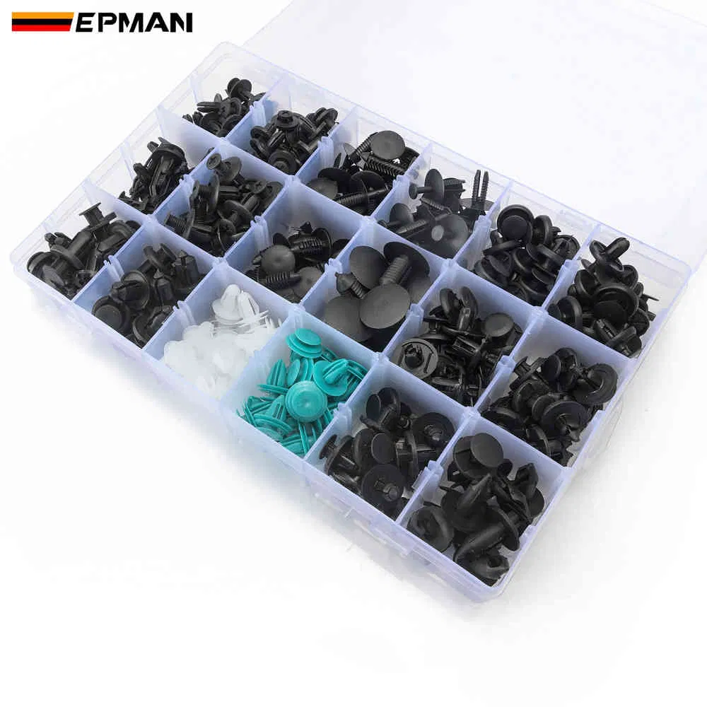 Epman 299PCS Car Body Push Pin Rivet Clip Fastener Kit