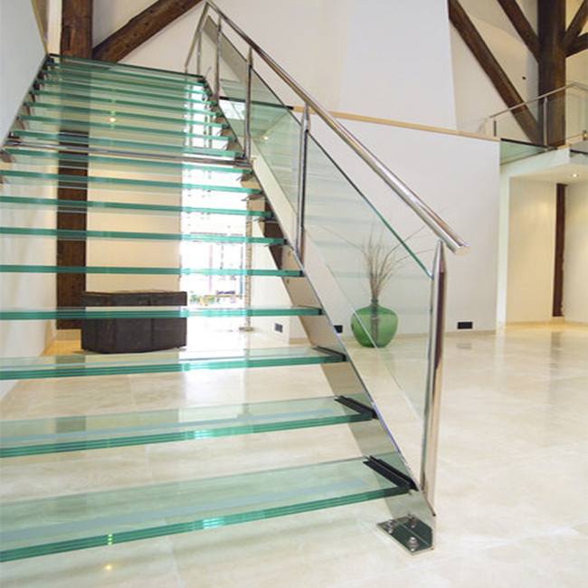 High Quality Prima Precast Indoor Glass Stairs Wood Floating Staircase