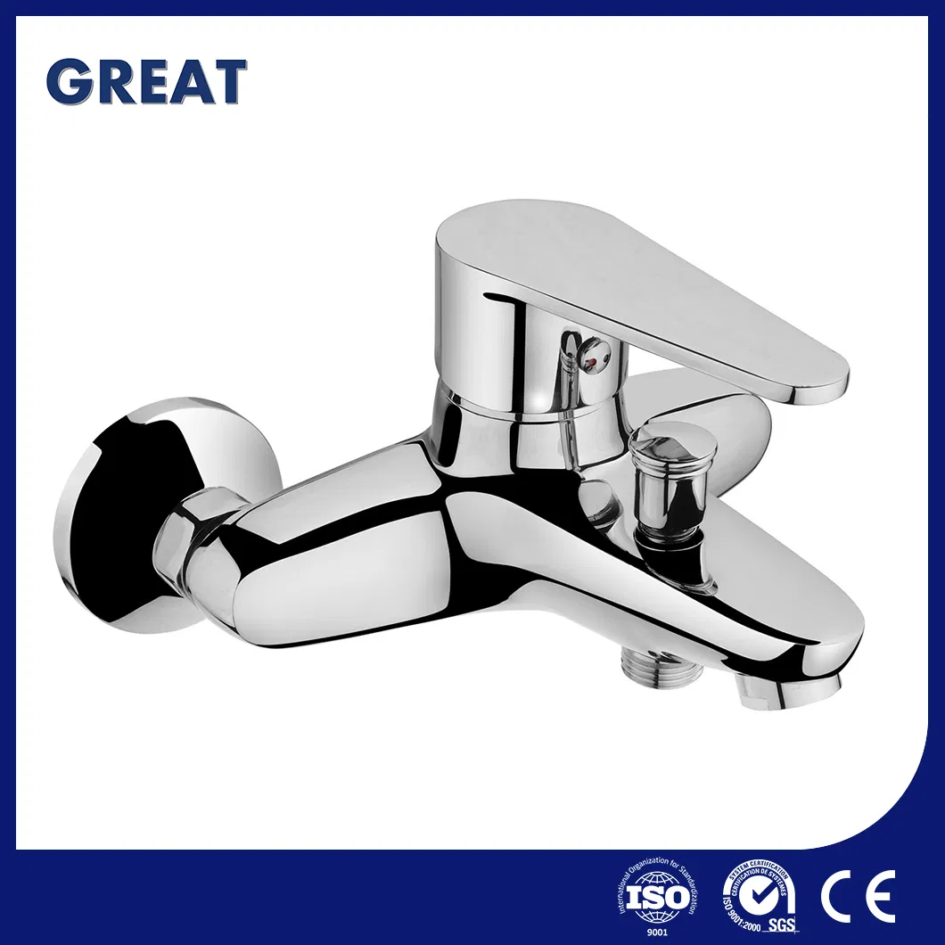 Great Bathroom Faucet Sink Manufacturing Clawfoot Tub Faucet with Shower Diverter Gl9303A93 Chrome Single Lever Bath Faucet Water Flow Smoothly Jacuzzi Faucet