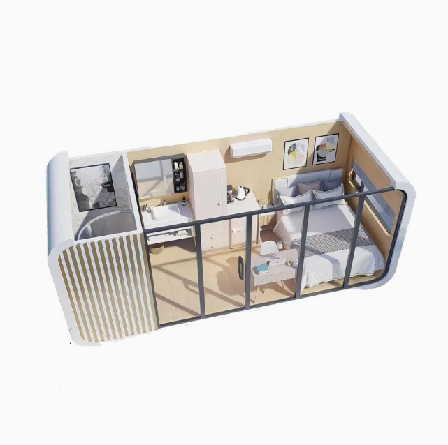 Modern Capsule Container Hotel with 5 Year Warranty and Standard Thickness