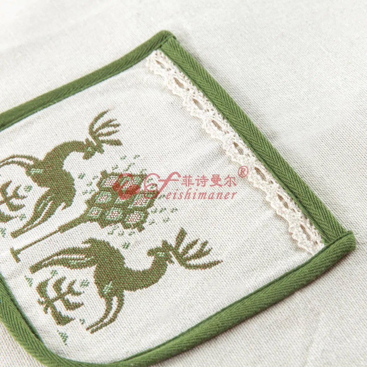 High Quality Cotton Hemp Baker Kitchen Chef Barista Garden Embroidered Aprons