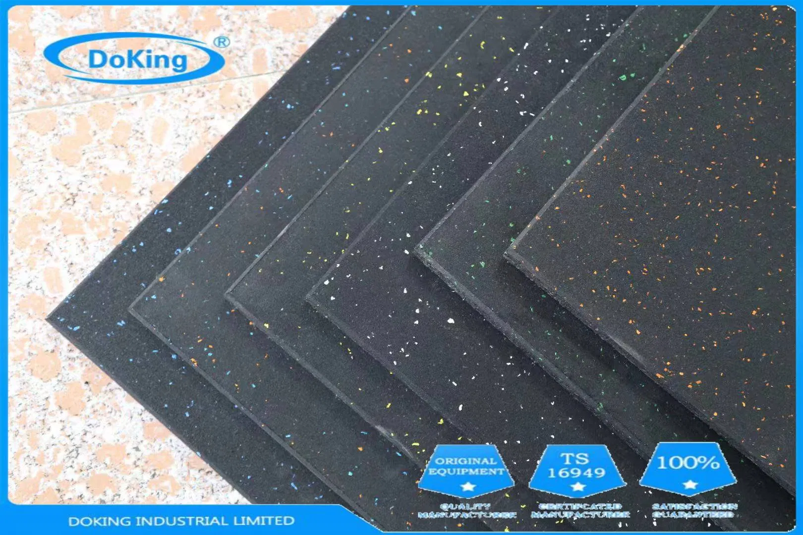 Anti-Slip Rubber Flooring for Playground Outdoor Rubber Floor Mat