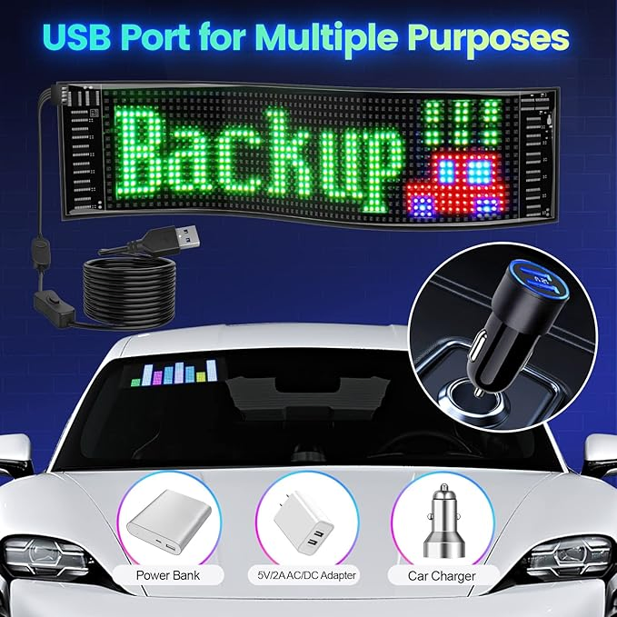 Гибкая LED панель для авто с APP управлением