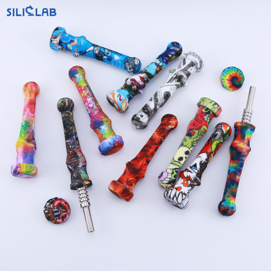 Geek Stoner Oil Glass Bubbler Nectar Concentrate Collector Pipes Tobacco Smoking