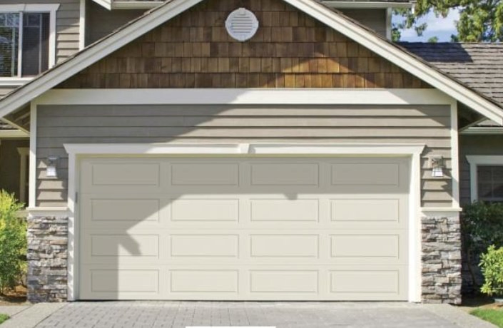 Factory Direct Wholesale Steel Smart Home Use Overhead Lift Sectional PU Foam Insulated Morden Wood Color Golden Oak Automatic Electrical Automatic Garage Door