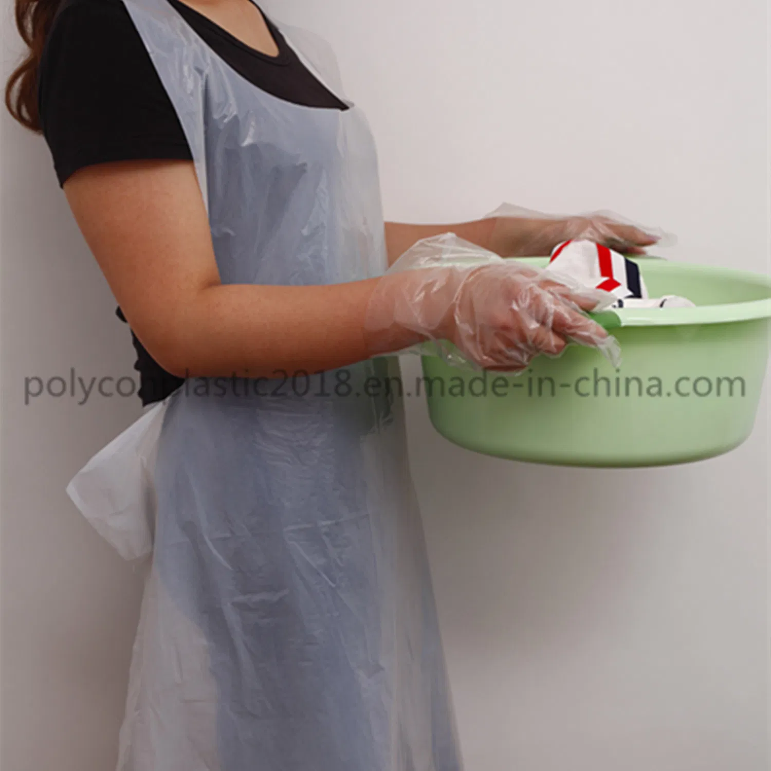 Medical Household White Colorful Disposable Plastic Apron