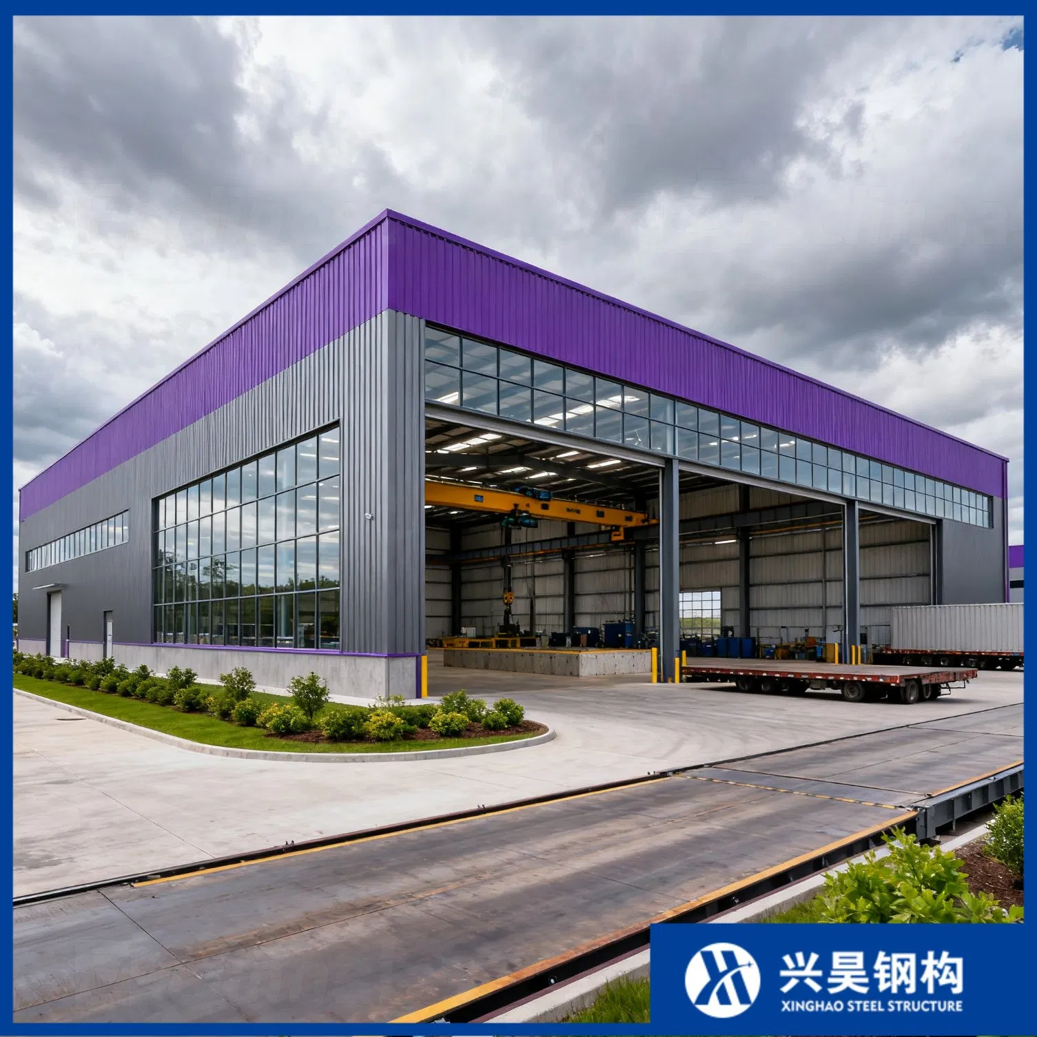 Pre-Galvanized Steel Column and Beam Plant Prefabricated/Prefab Industrial Metals Warehouse Heavy Steel Structure Workshop