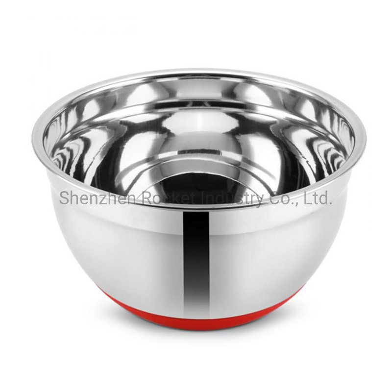 Non Slip Mixing Bowl Kitchen Salad Bowls Set with Silicone Handle