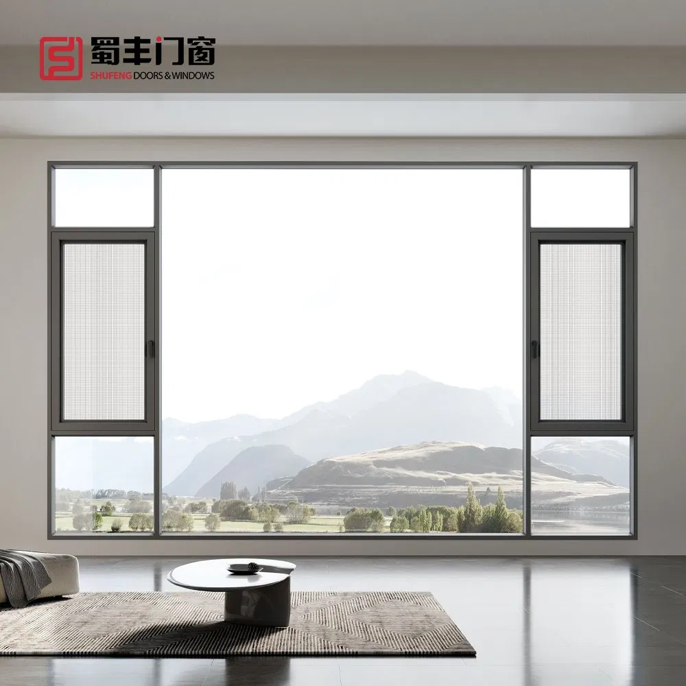 1. Customized Aluminum Windows Aluminium Alloy Tempered Kitchen Bedroom Double Glazed Glass Window Price Sound Insulation Casement Security Modern House Design