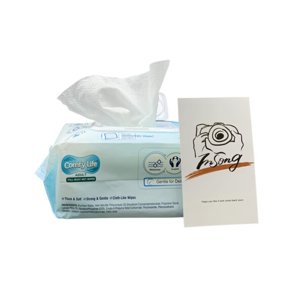 30*20 Cm Flushable Non-Alcohol Wipes for Adults Full Body Wet Wipes 80PCS