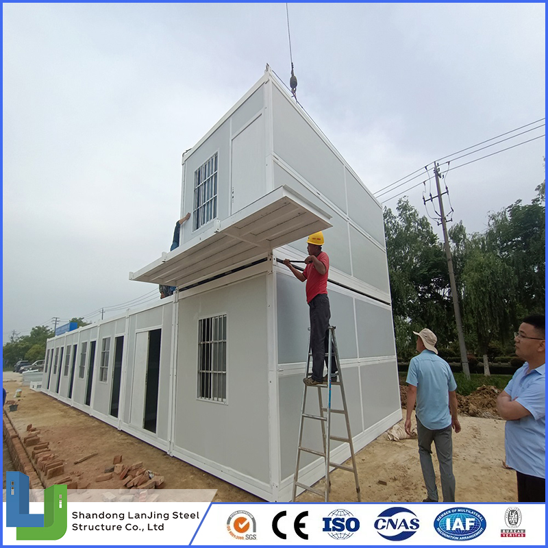 Mobile Foldable Container Preinstalled Electrics Steel Building Home for Sale